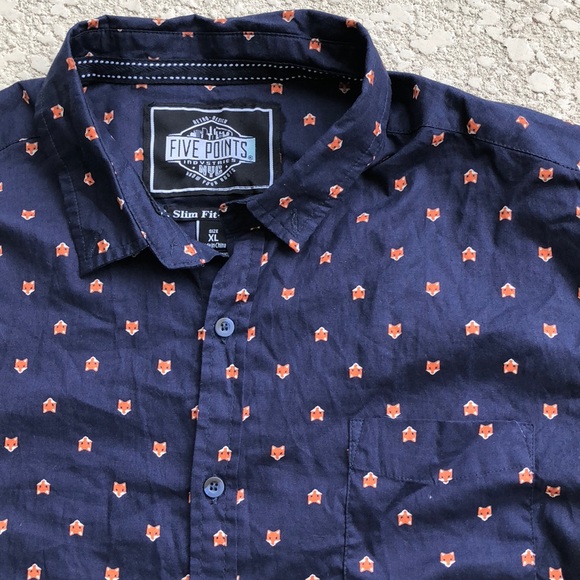 Short Sleeve Button Down Shirt Xl 